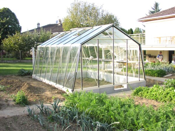 Serre en verre – Oblique – S2 – Largeur 3,80 m